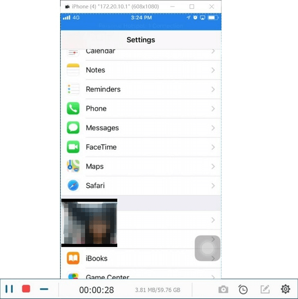 iPhone Bildschirm mit Facecam aufnehmen