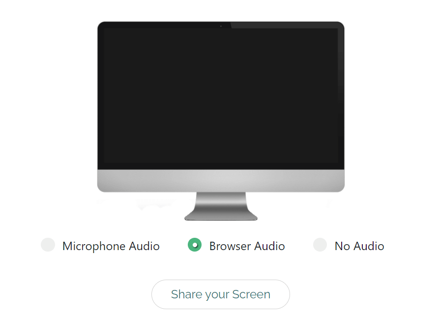 Online Screen Recorder Audio einstellen