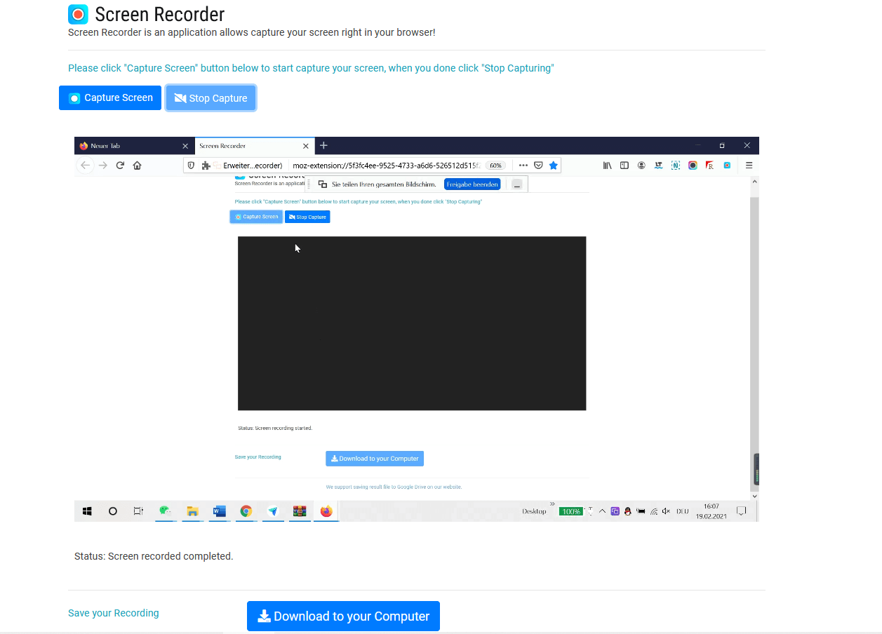 Screen Recorder Aufnahme downloaden