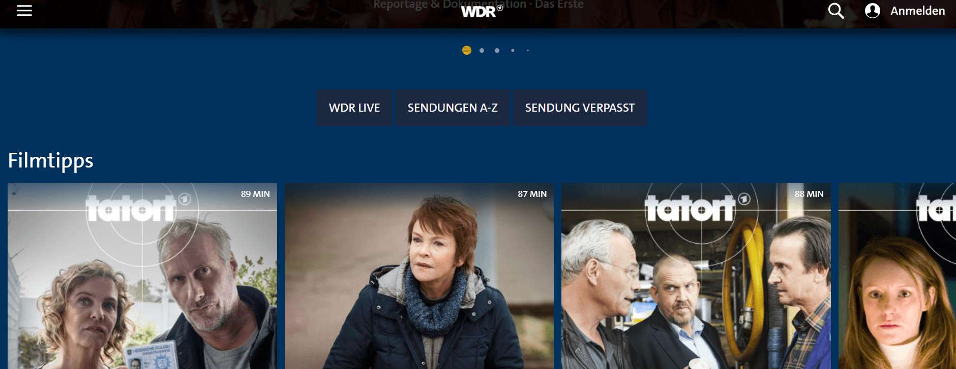 WDR Webseite
