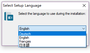 Sprache für die Instalation auswählen
