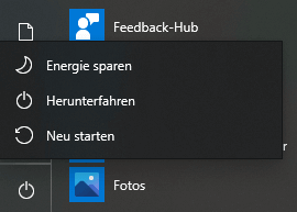 Windows 10 neustarten