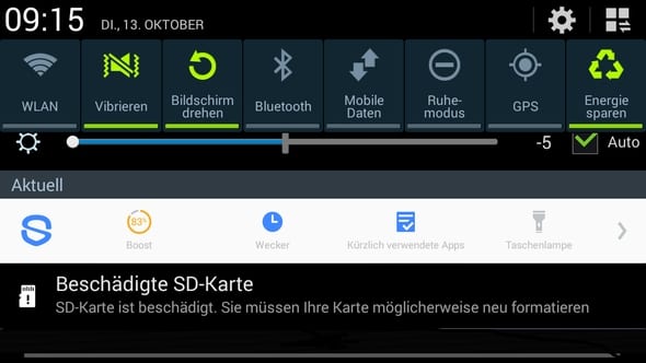 Fehlermeldung von HUAWEI SD-Karte beschädigt