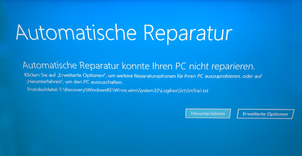 Windows 10 automatische reparatur
