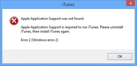 Apple Application Support konnte nicht gefunden werden