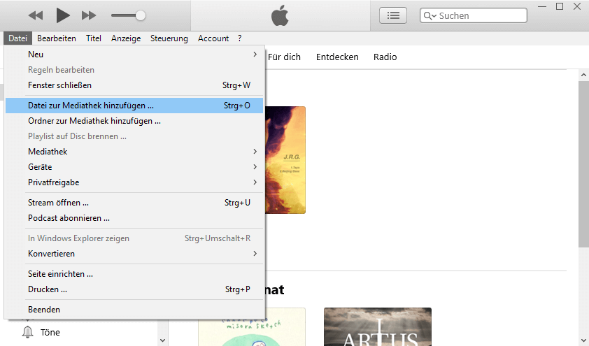 DVD in iTunes Mediathek importieren