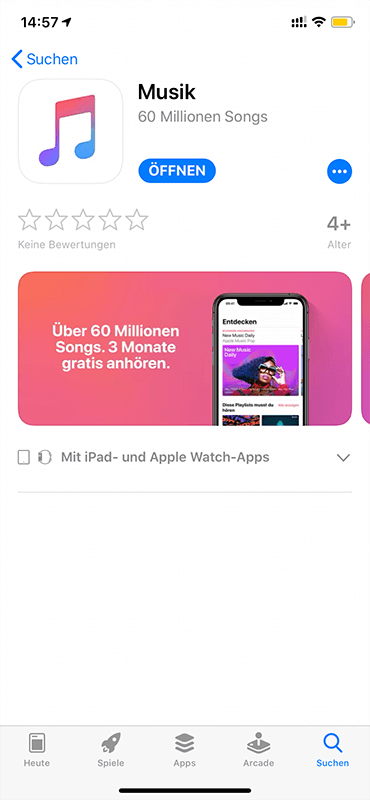 Apple Music öffnen