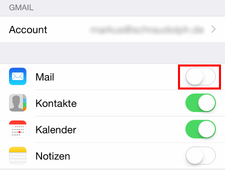 E-Mails deaktivieren iPhone
