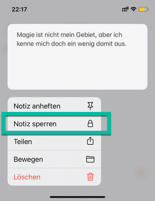 iPhone Notizen sperren mit Force Touch