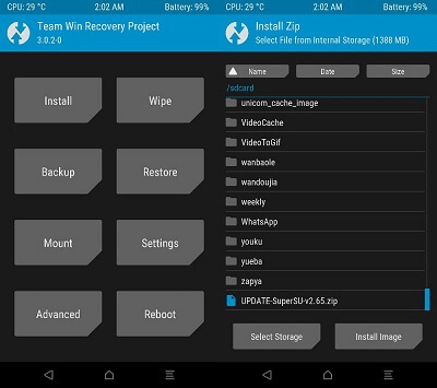 TWRP installieren im Recovery Modus