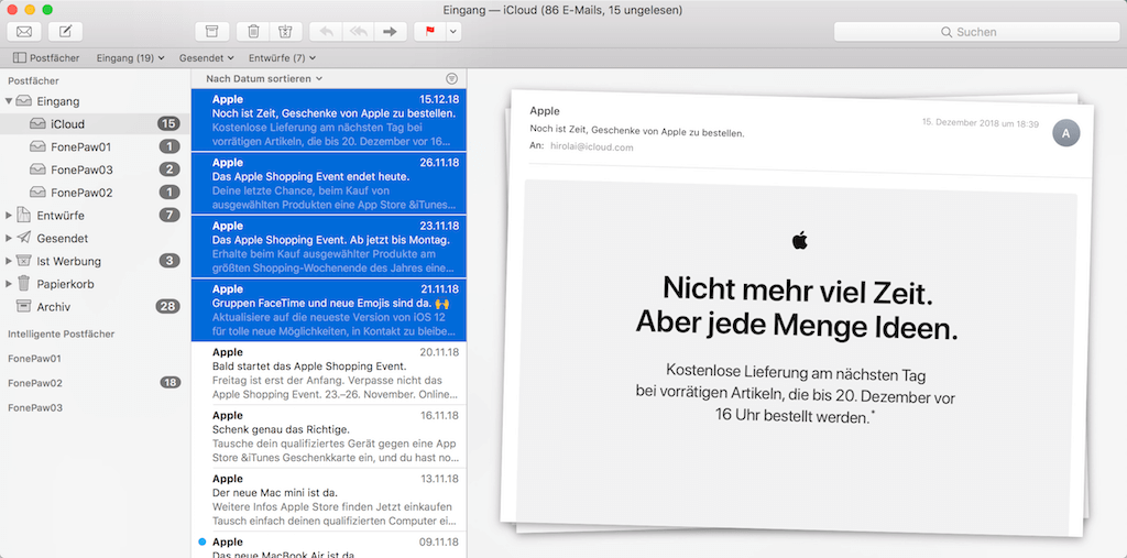 Wie Sie Apple Mail löschen auf Mac (E-Mails, Anhänge, die App)