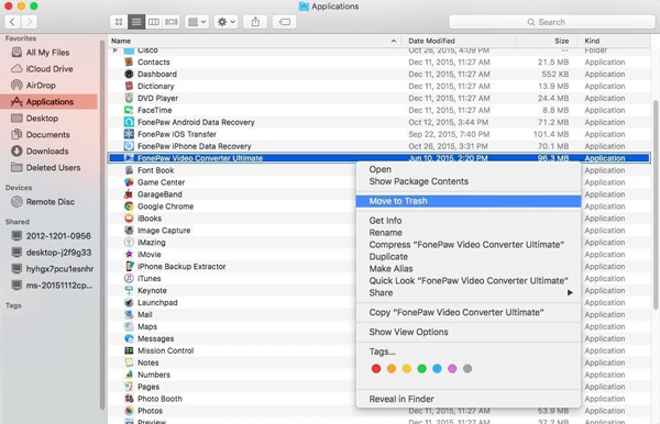 FonePaw Video Converter Ultimate für Mac deinstallieren